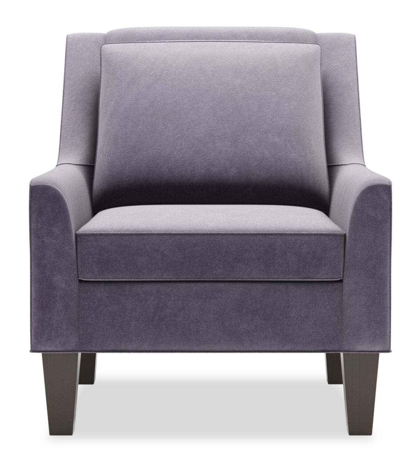 Fauteuil d’appoint club Sofa Lab personnalisable de 29 po en tissu de velours avec pattes en bois - gris Granite Grey | Fauteuil d’appoint club Sofa Lab de 29 po fabriqué au Canada en tissu de velours avec pattes en bois - gris Granite Grey | CLUB3388