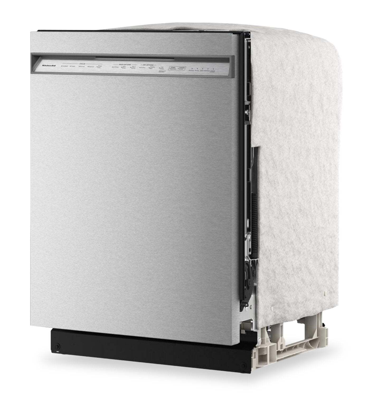 Lave-vaisselle KitchenAid de 24 po et de 41 dBA avec 3e panier à jets - acier inoxydable avec fini PrintShieldMC - KDFS324SPS