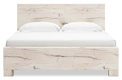 Lit de rangement Derekson blanc rustique avec 2 tiroirs latéraux intégrés - format très grand lit | Derekson Storage Bed with 2 Built-In Side Drawers, Rustic White - King Size