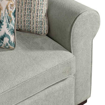 Canapé lit sectionnel de gauche Haven de Scott Living 4 pièces en tissu de chenille avec fauteuil long de rangement - bleu écume de mer