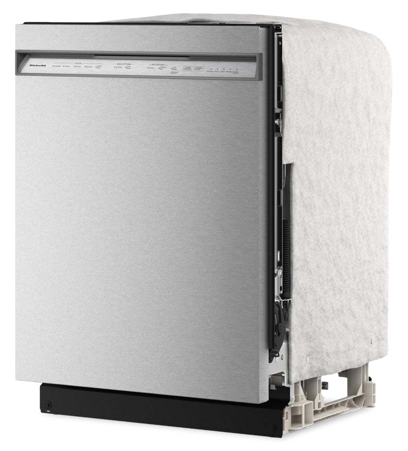 Lave-vaisselle KitchenAid de 24 po et de 47 dBA avec panier à ustensiles sur le troisième niveau - acier inoxydable PrintShieldMC - KDFS224SPS