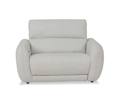Fauteuil à inclinaison électrique Kailyn de Cindy Crawford Home de 54 po en tissu avec appuie-tête électrique - beige