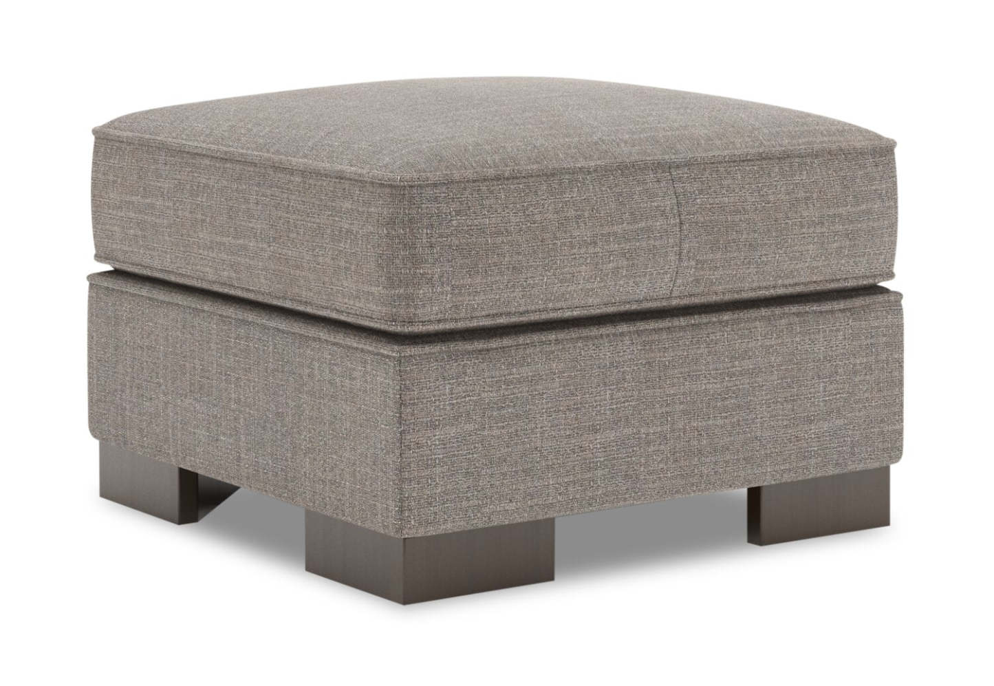 Fabriqué au Canada Canapé personnalisable Lab Track 24 en tissu d'apparence lin - Luna gris fumée | Pouf Track de Sofa Lab de 24 po fabriqué au Canada en tissu d'apparence lin - gris Luna Smoke | TR802391