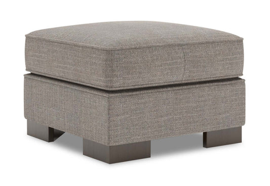 Fabriqué au Canada Canapé personnalisable Lab Track 24 en tissu d'apparence lin - Luna gris fumée | Pouf Track de Sofa Lab de 24 po fabriqué au Canada en tissu d'apparence lin - gris Luna Smoke | TR802391