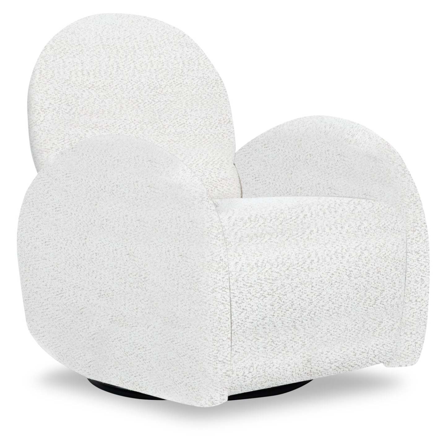 Fauteuil d'appoint inclinable et pivotant en tissu chenille Shay 33 - River Rock Beige | Fauteuil d'appoint coulissant, pivotant et inclinable Shay de 33 po en tissu de chenille - beige pierre de rivière