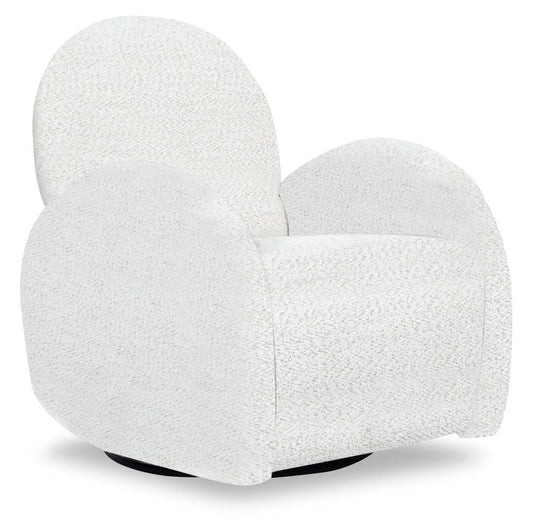 Fauteuil d'appoint inclinable et pivotant en tissu chenille Shay 33 - River Rock Beige | Fauteuil d'appoint coulissant, pivotant et inclinable Shay de 33 po en tissu de chenille - beige pierre de rivière