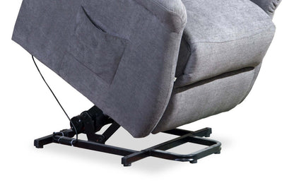 Fauteuil basculeur à inclinaison électrique Ruben de 32 po en tissu chenille - gris