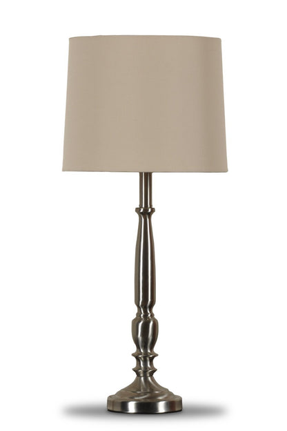 Samson 24.5 Traditional Brushed Nickel Lampe de table|Lampe de table Samson traditionnelle de 24,5 po nickel brossé