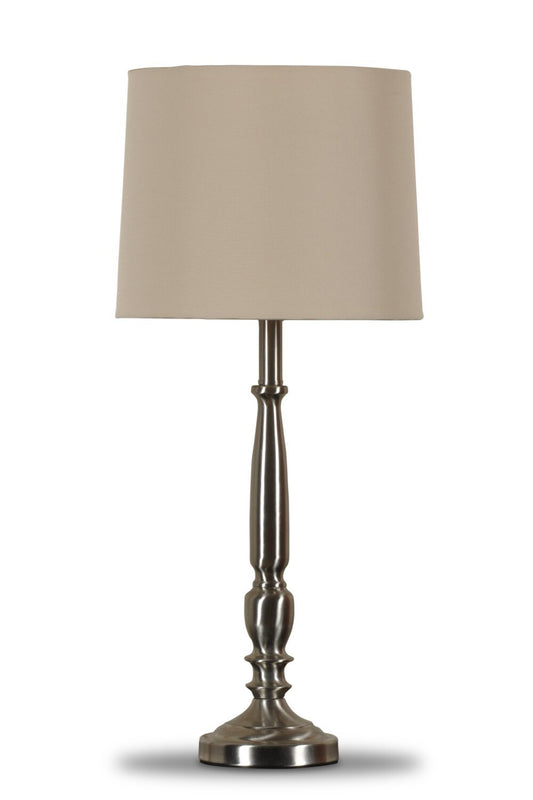 Samson 24.5 Traditional Brushed Nickel Lampe de table|Lampe de table Samson traditionnelle de 24,5 po nickel brossé