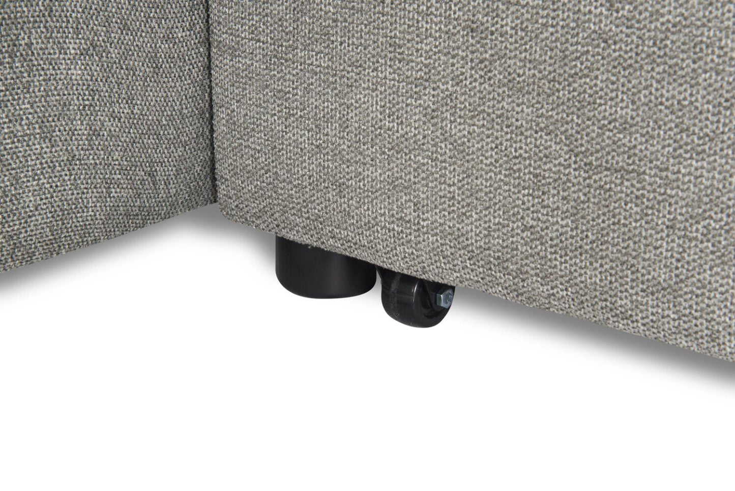 Savvy 2-Piece Right-Facing Linen-Look Fabric Sleeper Sectional with Adjustable Headrests - Grey | Sofa-lit sectionnel de droite Savvy 2 pièces en tissu d’apparence lin avec appuie-têtes réglables - gris