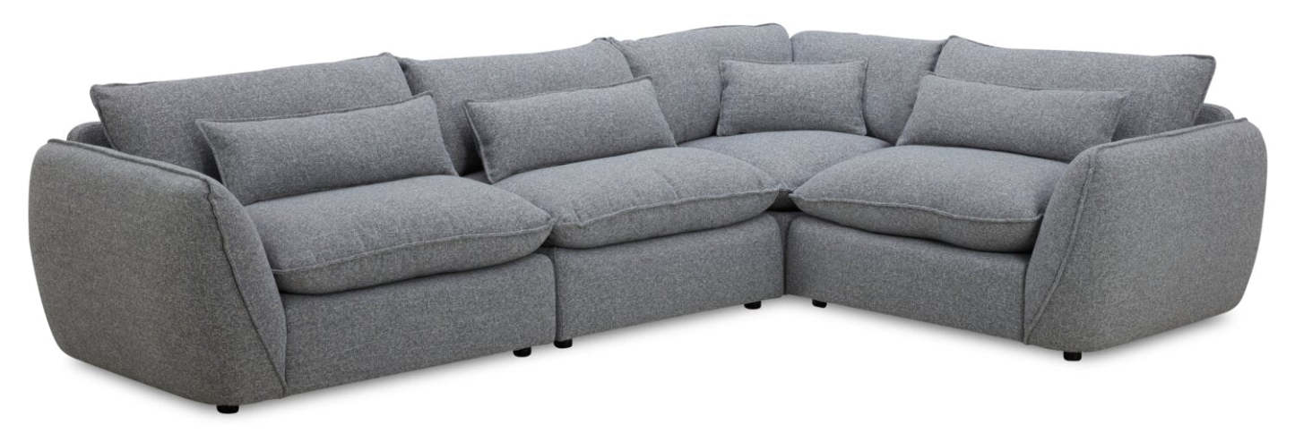 Sofa sectionnel Monaco 4 pièces - Gris | Canapé sectionnel Monaco 4 pièces - gris | MONAGSEC