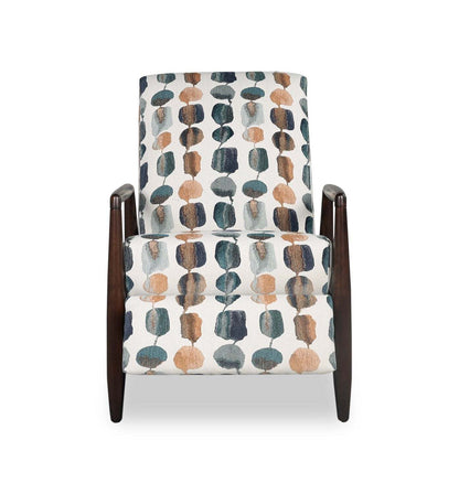 Raven 28,5 Fauteuil d’appoint à inclinaison par poussée en tissu de chenille - bleu sarcelle multicolore