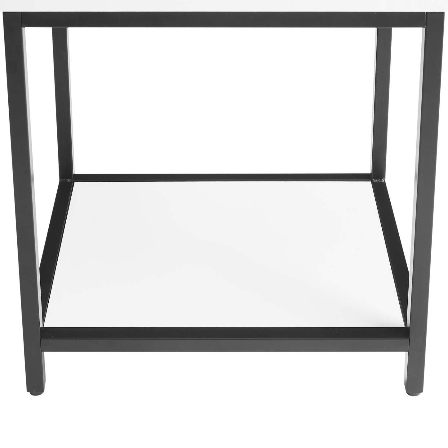 Table de nuit Akio à 1 tiroir avec rangement relevable, 18 L x 25,75 H - Blanc/Noir | Table de nuit Akio de 18 po (l) x 25,75 po (H) à 1 tiroir avec dessus relevable et rangement - blanche et noire