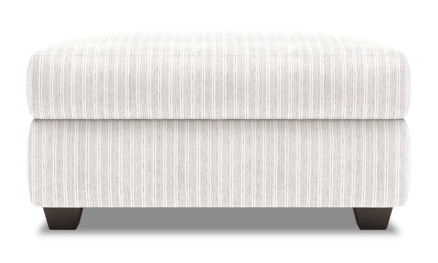 Pouf de rangement The Trunk de Sofa Lab de 39 po fabriqué au Canada en tissu - blanc Dolphin White | TRUN1160