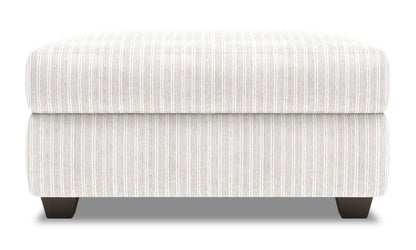 Pouf de rangement The Trunk de Sofa Lab de 39 po fabriqué au Canada en tissu - blanc Dolphin White | TRUN1160