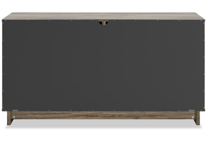 Commode à 6 tiroirs pour chambre à coucher Arik, 59 L x 30,8 H - Marron | Commode Arik de 59 po (L) x 30,8 po (H) à 6 tiroirs pour la chambre à coucher - brune