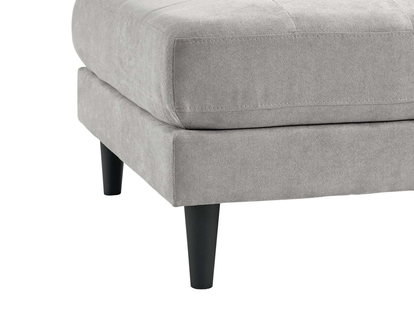 Ottoman en tissu Metro 63 avec coussin capitonné - Neutre | Pouf Metro de 63 po en tissu avec coussin capitonné - neutre