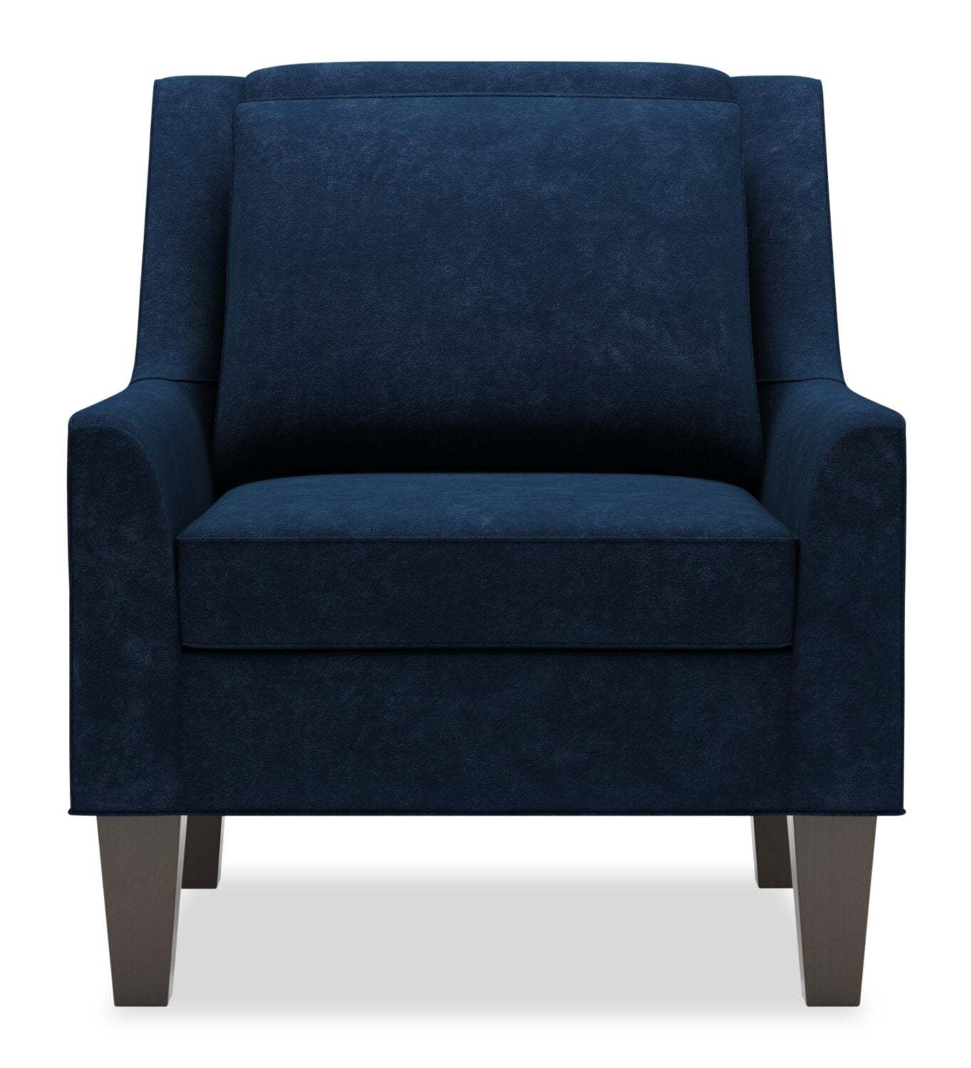 Fauteuil d’appoint club Sofa Lab personnalisable en tissu de velours de 29 po avec pattes en bois - bleu royal | Fauteuil d’appoint club Sofa Lab de 29 po fabriqué au Canada en tissu de velours avec pattes en bois - bleu royal | CLUB3188