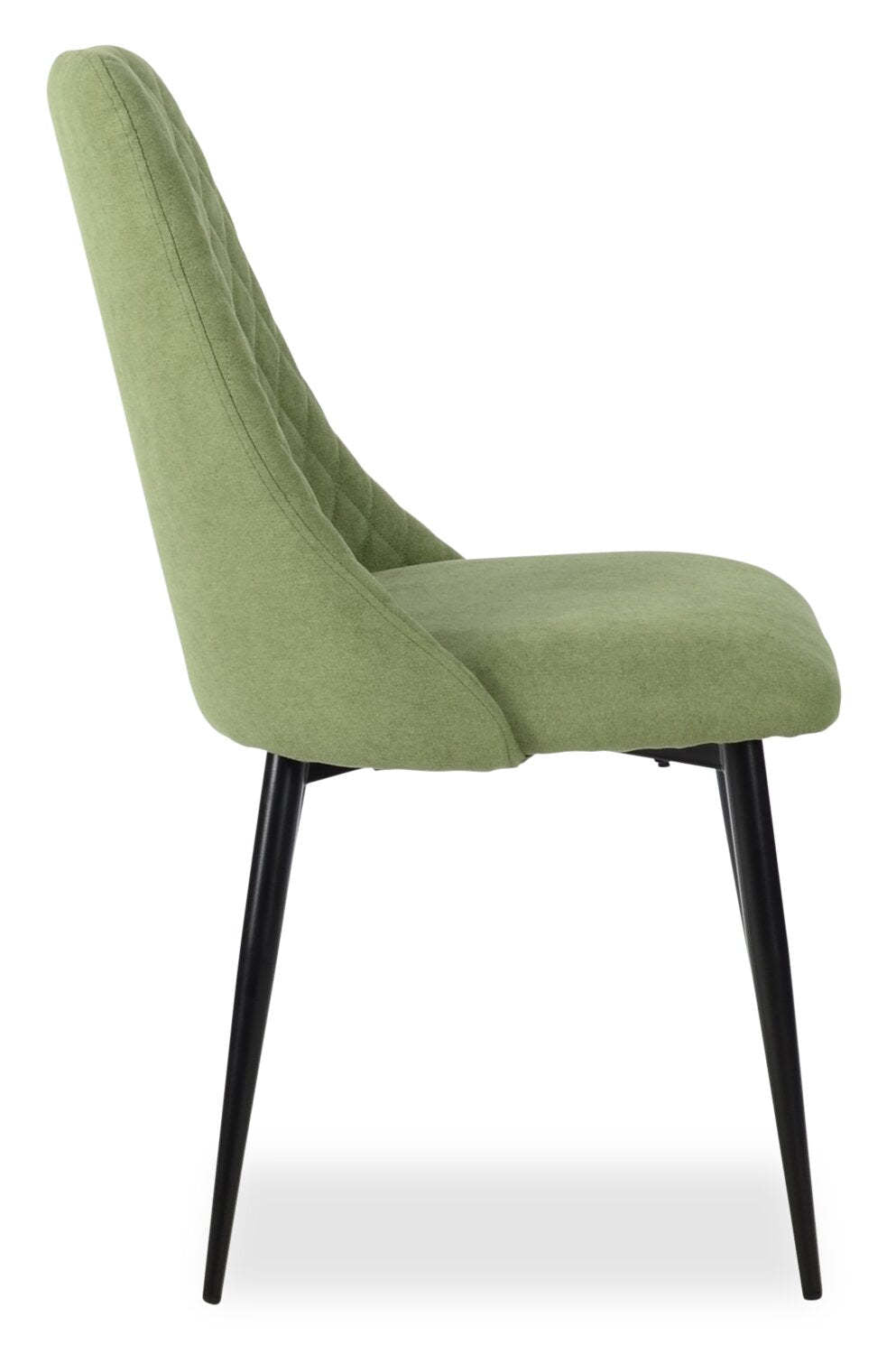 Chaise de salle à manger Miya avec tissu polyester, métal - Vert mousse | Chaise de salle à manger Miya en tissu de polyester et en métal - vert mousse