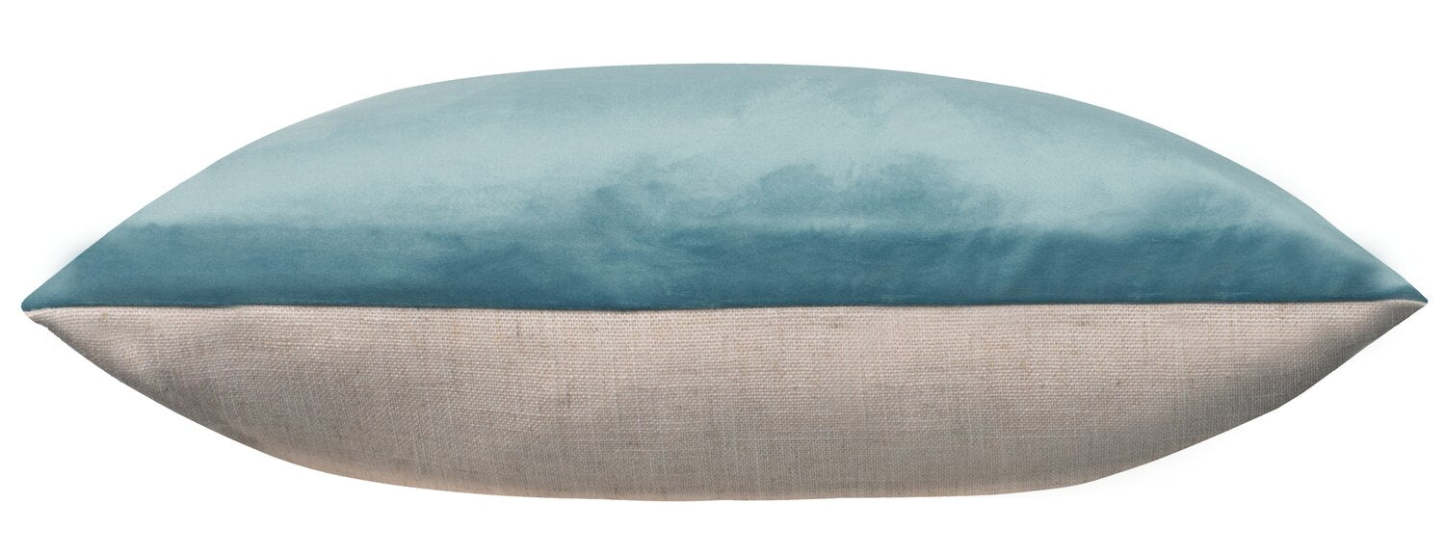 Coussin décoratif d'apparence velours - Bleu clair | Coussin décoratif d'apparence velours - bleu clair | FL1028DP