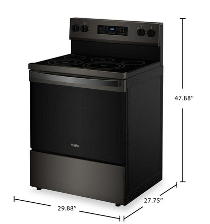 Cuisinière électrique Whirlpool de 5,3 pi3 avec friture à air sans préchauffage - acier inoxydable noir - YWFES5030RV  | Cuisinière électrique Whirlpool de 5,3 pi3 avec friture à air sans préchauffage - acier inoxydable noir - YWFES5030RV  | YWFES5RV