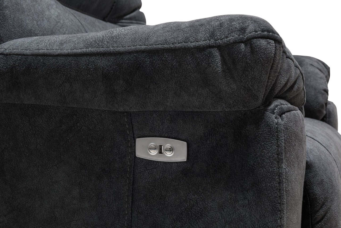 Fauteuil à inclinaison électrique Gybson de 38 po fabriqué au Canada en tissu - gris graphite