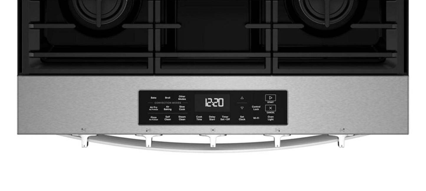 Cuisinière à gaz Whirlpool de 5 pi³ et de 30 po avec cuisson à air - acier inoxydable résistant aux traces de doigts - WSGS5030SZ