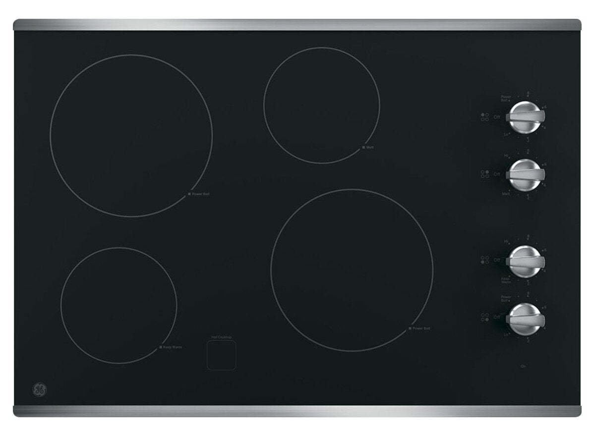 GE 30 4-Element Electric Cooktop - Stainless Steel - JP3030SWSS | Table de cuisson électrique GE de 30 po à 4 éléments - acier inoxydable - JP3030SWSS | JP3030SW
