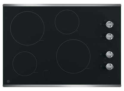 GE 30 4-Element Electric Cooktop - Stainless Steel - JP3030SWSS | Table de cuisson électrique GE de 30 po à 4 éléments - acier inoxydable - JP3030SWSS | JP3030SW