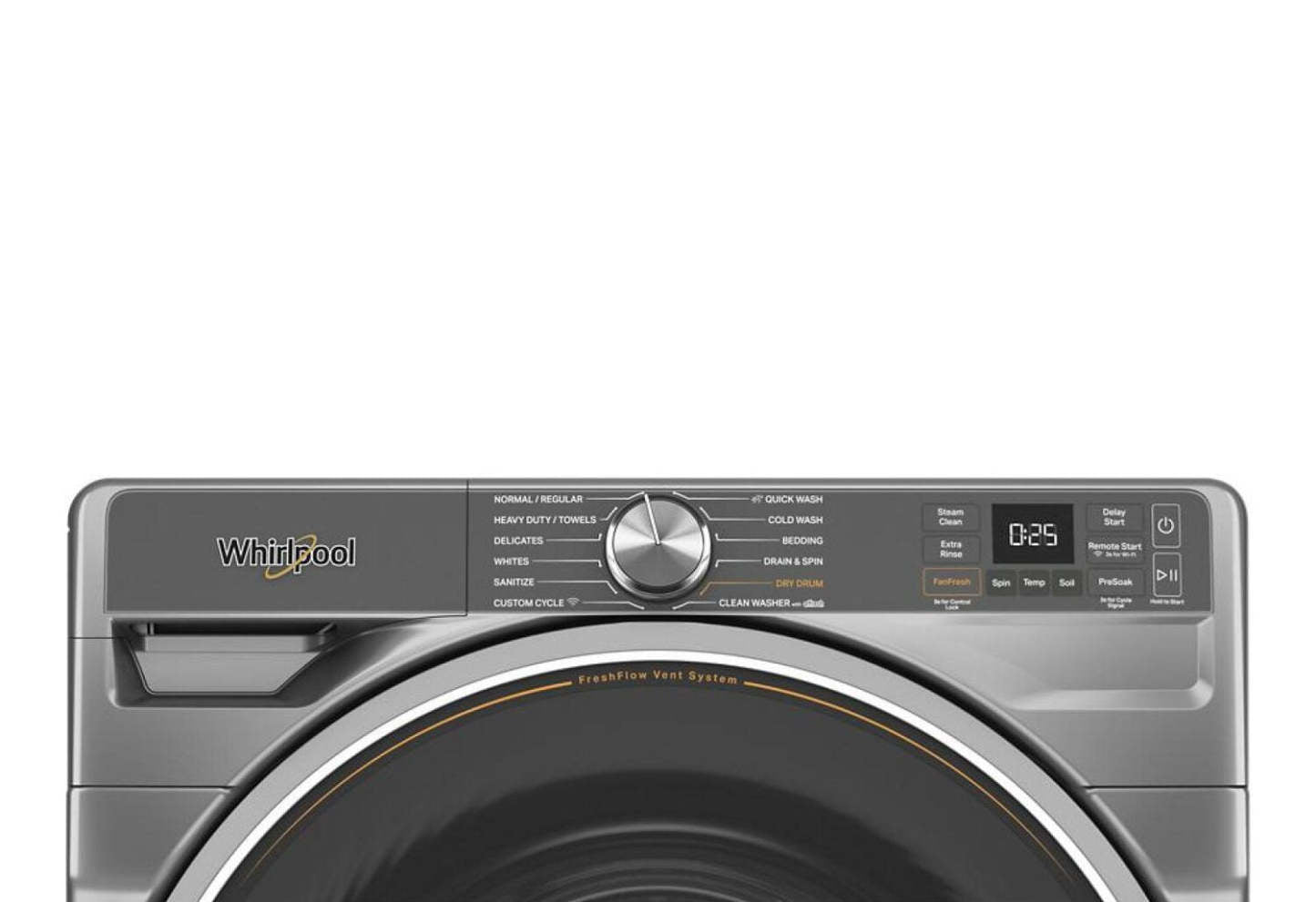 Laveuse Whirlpool à chargement frontal de 5,8 pi³ avec système de ventilation FreshFlowMC et lavage intelligent par IA - WFW6720RR | WFW6720R
