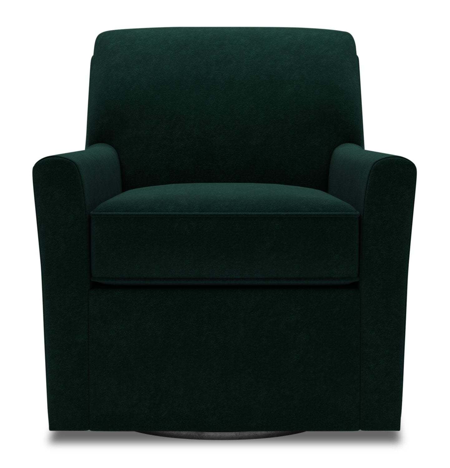 Fauteuil d’appoint pivotant personnalisable Sofa Lab de 31 po fabriqué au Canada en tissu de velours - vert Hunter Green | SWIV3488