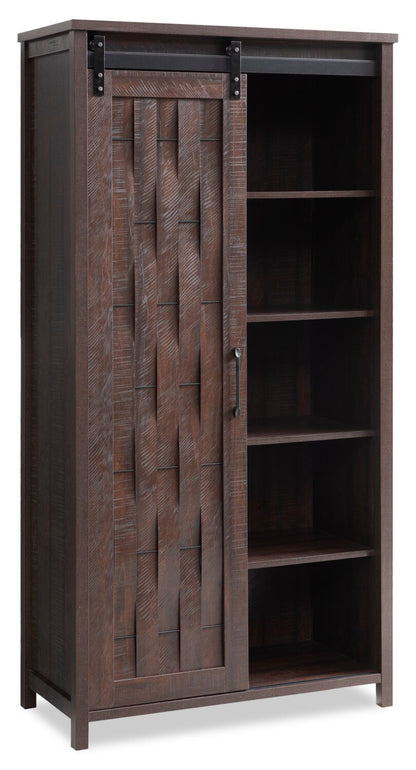 Armoire de rangement d'appoint Sienna 33,5 avec porte coulissante - Chêne foncé | Armoire décorative de rangement Sienna de 33,5 po avec porte coulissante - chêne foncé | SIENNACC