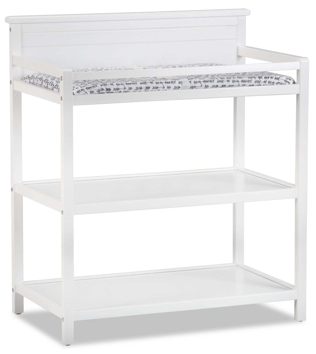 Table à langer avec matelas à langer Harper - Blanc | Table à langer Harper pour bébé avec matelas à langer - blanche