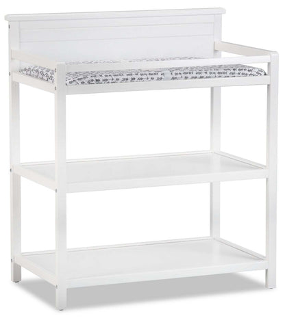 Table à langer avec matelas à langer Harper - Blanc | Table à langer Harper pour bébé avec matelas à langer - blanche