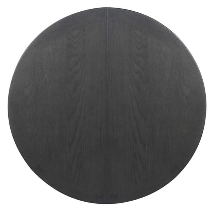 Table de salle à manger à hauteur de comptoir Dena avec rallonge de 42 à 60 W, ronde - Gris | Table de salle à manger ronde Dena de 42 po à 60 po (L) de hauteur comptoir et avec rallonge - grise