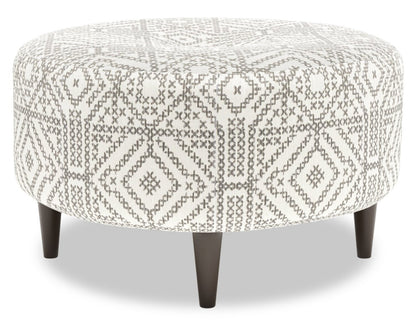 Pouf The Curve 31 en tissu, fabriqué au Canada par Sofa Lab (CURV1155) | Personnalisable