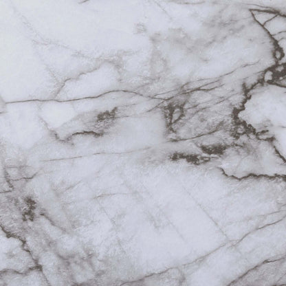 Table de fauteuil Jacki de 18,25 po - imitation marbre blanc