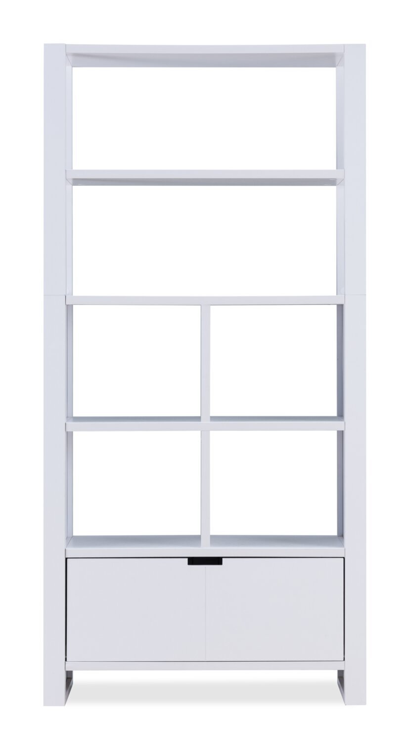 Bibliothèque Oscar Owen 36 avec tiroir et 6 étagères - Blanc|Bibliothèque Oscar Owen de 36 po avec tiroir et 6 tablettes - blanche