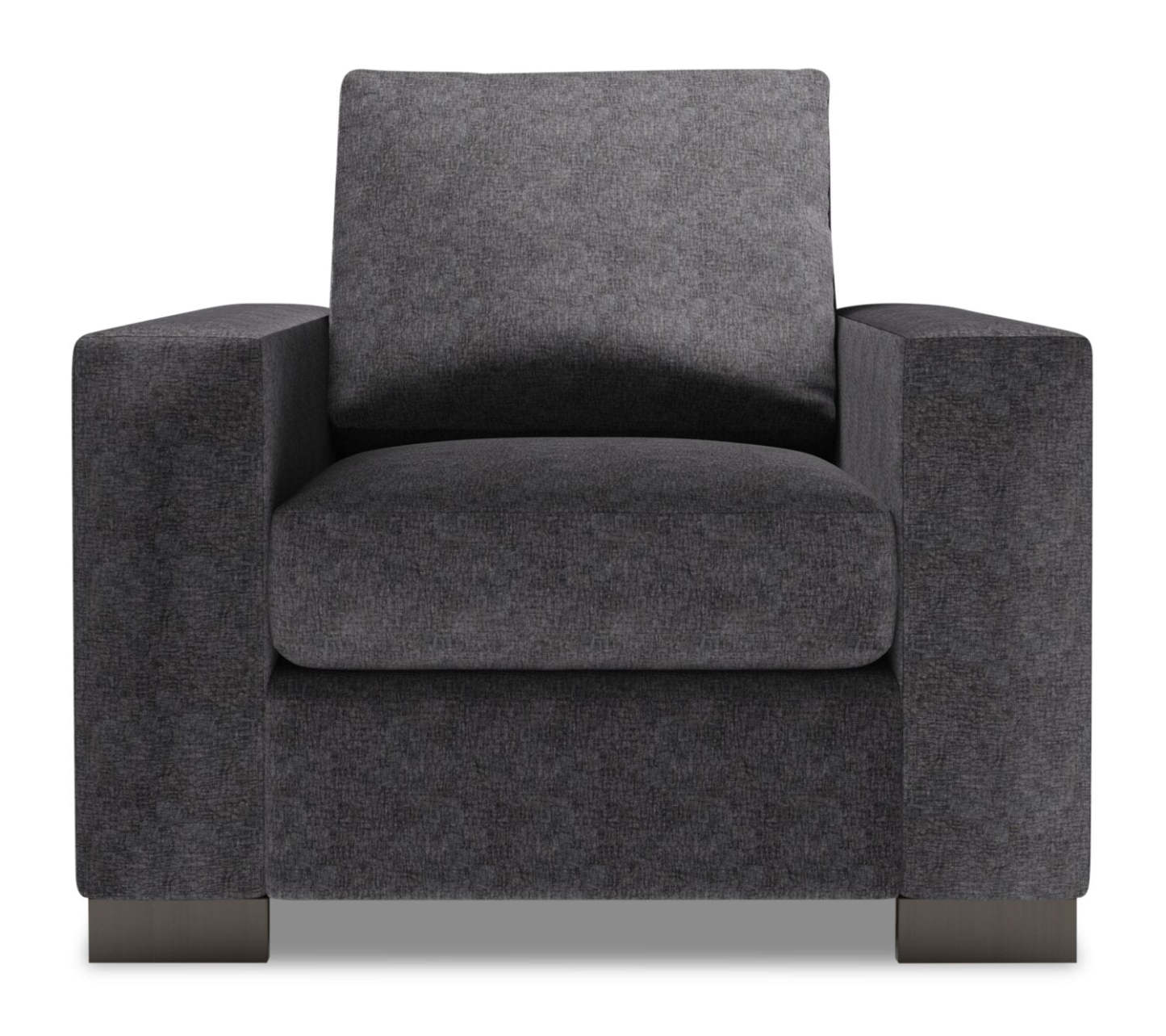 Fauteuil Track de Sofa Lab personnalisable 38 en tissu de chenille - gris charcoal de luxe | Fauteuil Track de Sofa Lab de 38 po fabriqué au Canada en tissu de chenille - gris charcoal de luxe | TR302993
