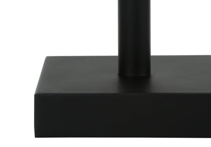 17 Ensemble 2 lampes de table de 17 po en métal noir avec recharge USB