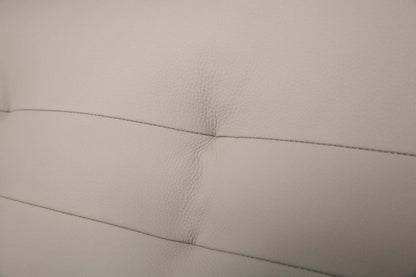 Raya Modular 5-Piece Right-Facing Genuine Leather Sectional with Storage Console and Wood Legs - Stone Beige | Canapé sectionnel modulaire de droite Raya 5 pièces en cuir véritable avec console de rangement et pieds en bois - beige pierre