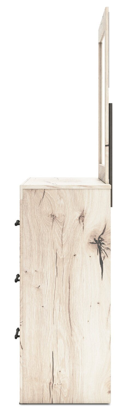 Commode à 6 tiroirs pour chambre à coucher Derekson, 58,7 L x 36,5 H - Blanc rustique | Commode de chambre à coucher Derekson de 58,7 po (L) x 36,5 po (H) à 6 tiroirs - blanc rustique