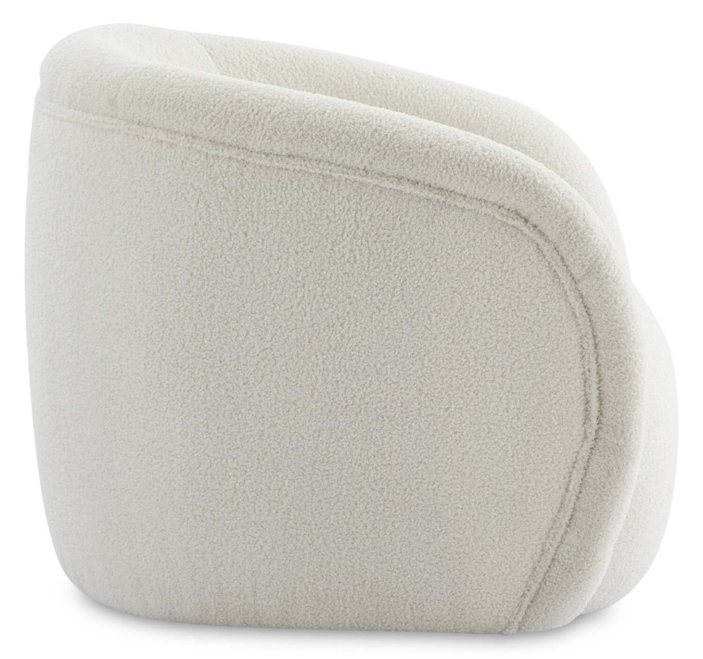 Fauteuil d'appoint courbé en tissu Sherpa Solo 31.1 - Crème glacée | Fauteuil d'appoint courbé Solo de 31,1 po en tissu sherpa - crème glacée