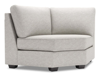 Sofa Lab Roll Curved Wedge - Luxe Argent | Fauteuil courbé en coin Roll de la collection Sofa Lab - Luxe Argent | RO842793