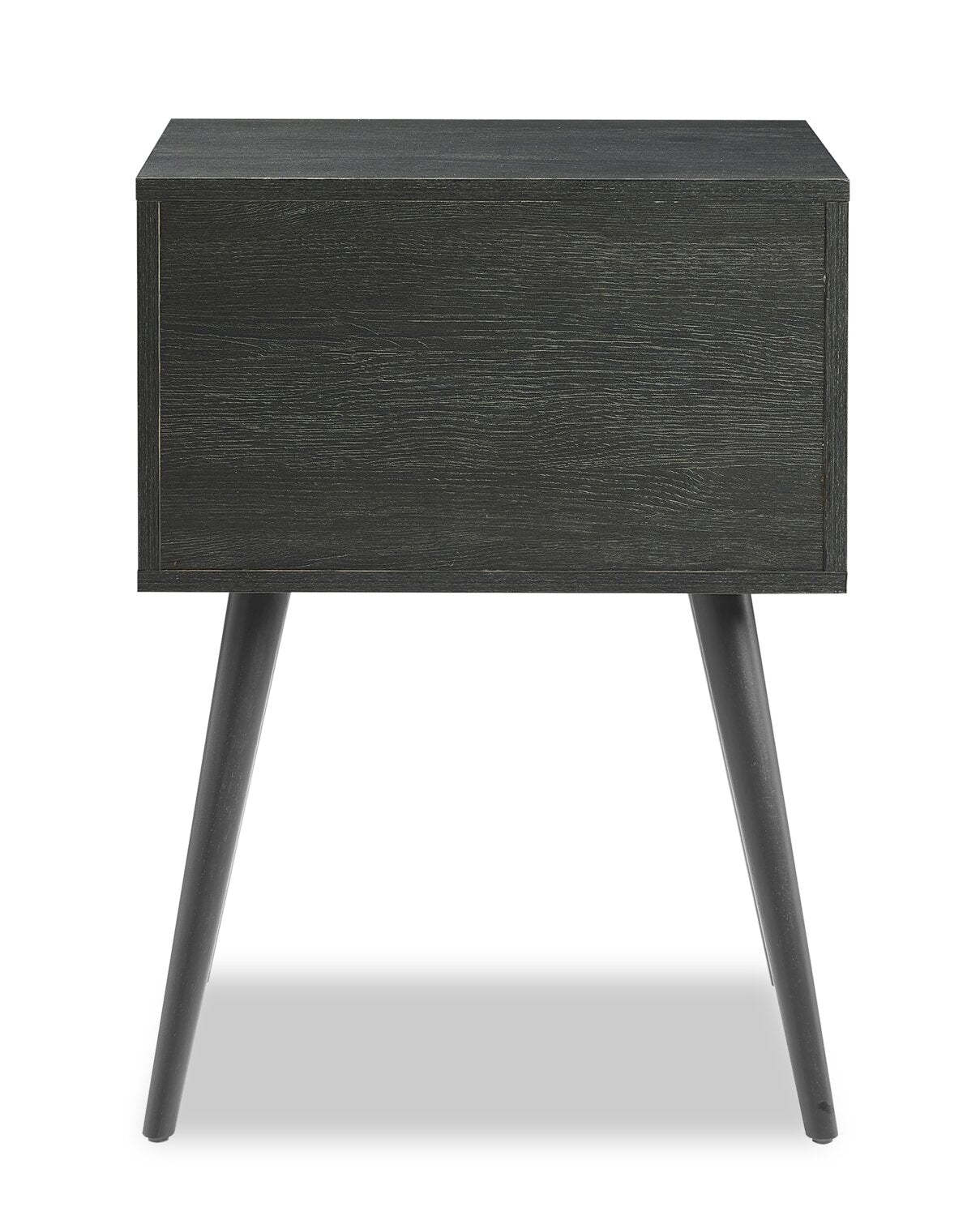 Table de nuit Mori à 2 tiroirs, 18 L x 25,75 H - Noir | Table de nuit Mori de 18 po (l) x 25,75 po (H) à 2 tiroirs - noire