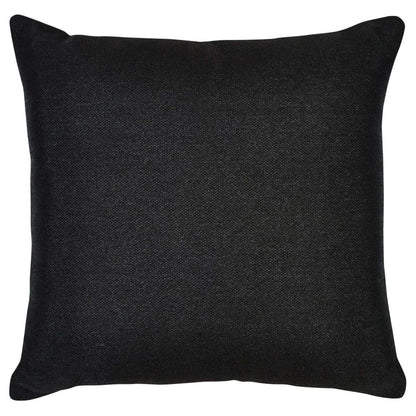 Coussin d'appoint classique intérieur/extérieur - Noir | Coussin décoratif classique pour l'intérieur et l'extérieur - noir | LX1027DP