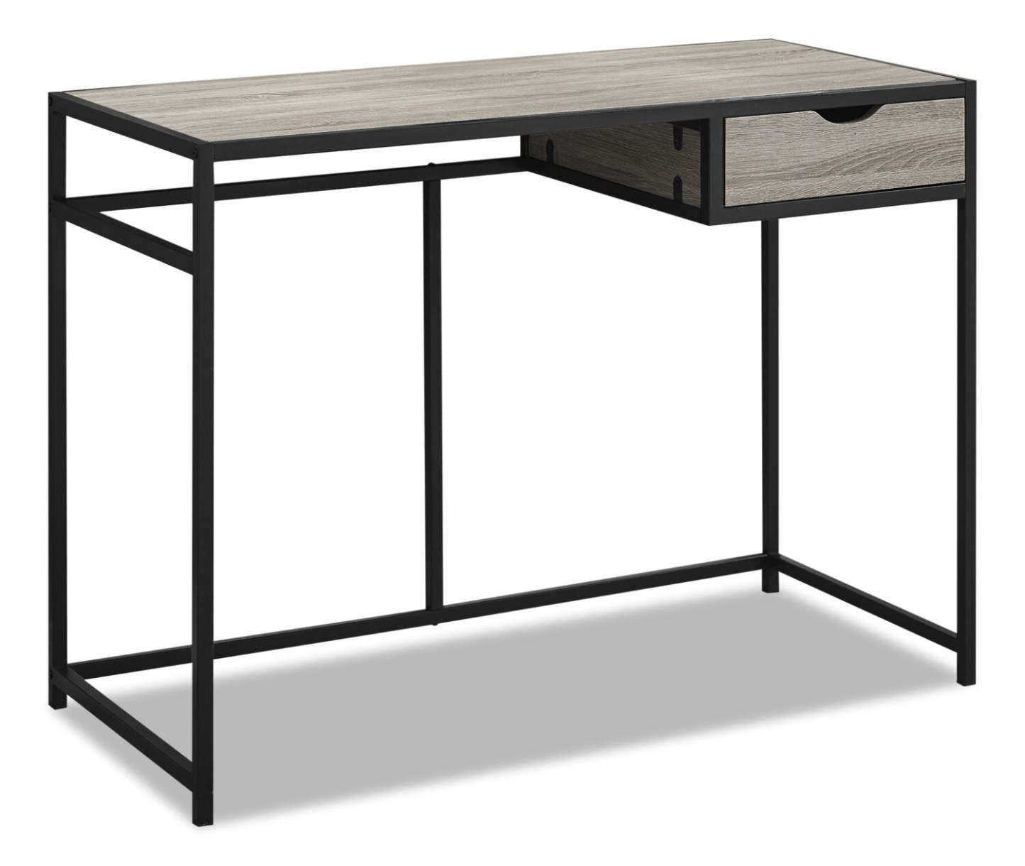 Bureau Everly de 42,25 po avec tiroir - taupe