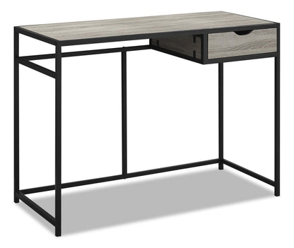 Bureau Everly de 42,25 po avec tiroir - taupe