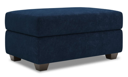 Fabriqué au Canada Pouf de rangement personnalisable The Trunk 39 en tissu de velours - bleu royal | Pouf de rangement The Trunk de Sofa Lab de 39 po fabriqué au Canada en tissu de velours - bleu royal | TRUN3188