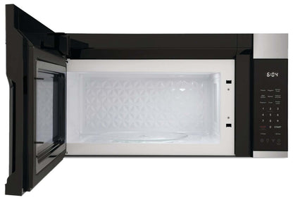 Frigidaire 1,8 Cu. Fort. Micro-ondes à grande portée avec cuisson par capteur et options de cuisson préréglées - Acier inoxydable… | Four à micro-ondes à hotte intégrée Frigidaire de 1,8 pi³ avec cuisson par capteur et options de cuisine…